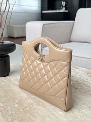 Chanel Mini 31 Bag Beige Leather 23x22x5.5cm - 5