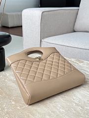 Chanel Mini 31 Bag Beige Leather 23x22x5.5cm - 4