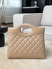 Chanel Mini 31 Bag Beige Leather 23x22x5.5cm - 2