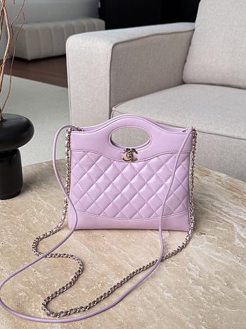 Chanel Mini 31 Bag Light Purple Leather 23x22x5.5cm