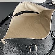 Bottega Veneta Intrecciato Cabin Duffle Black Bag 50x27x24cm - 5