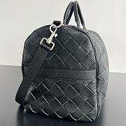 Bottega Veneta Intrecciato Cabin Duffle Black Bag 50x27x24cm - 3