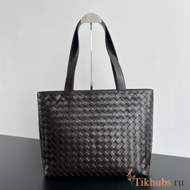 Bottega Veneta Avenue Intrecciato Brown Tote Bag 35x44x17cm - 1