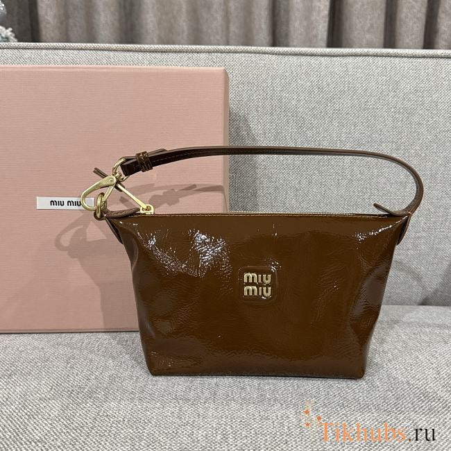 Miu Miu Mini Bag Brown Naplak 18x14x11cm - 1