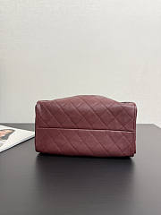 Chanel 25 Small Handbag Red Wine Calfskin Gold 30x26x14cm - 6