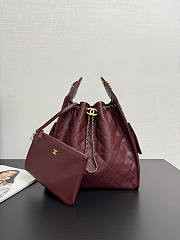 Chanel Medium 25C Hobo Bag Red Wine Caviar Gold 40x30x15cm - 5