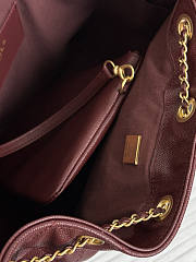 Chanel Medium 25C Hobo Bag Red Wine Caviar Gold 40x30x15cm - 4