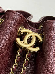 Chanel Medium 25C Hobo Bag Red Wine Caviar Gold 40x30x15cm - 2