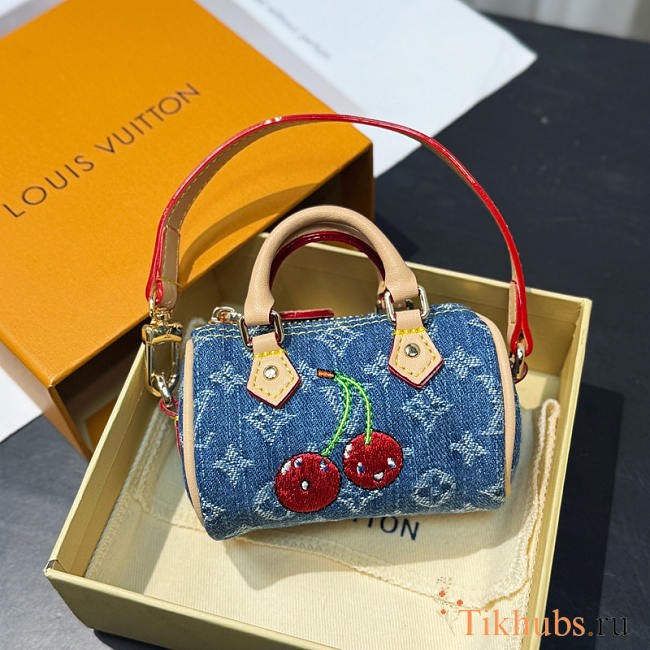 Louis Vuitton LV Murakami Micro Speedy Denim Cherry - 1