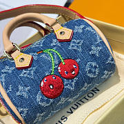 Louis Vuitton LV Murakami Micro Speedy Denim Cherry - 3