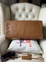 Prada Leather Duffel Bag Cognac 50x27.5x23.5cm - 3