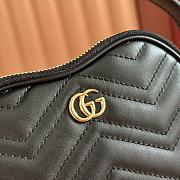 Gucci Marmont Heart Shape Bag Black 13.5x11.5x2.5cm - 3
