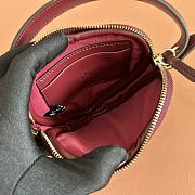 Gucci Marmont Heart Shape Bag Red Wine 13.5x11.5x2.5cm - 2