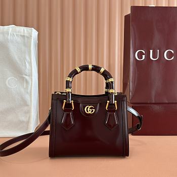 Gucci Diana Small Red Tote Bag 20x16x10cm