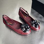 Chanel Red Black Ballerina Flats - 1