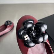 Chanel Red Black Ballerina Flats - 5