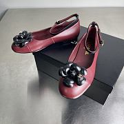 Chanel Red Black Ballerina Flats - 4