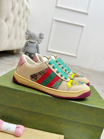 Gucci Screener Pink Green Sneaker