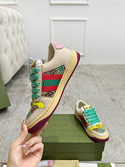 Gucci Screener Pink Green Sneaker - 3