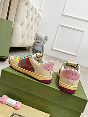 Gucci Screener Pink Green Sneaker - 2