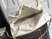 Chanel 22 Handbag Calfskin Gold White 35x37x7cm - 5