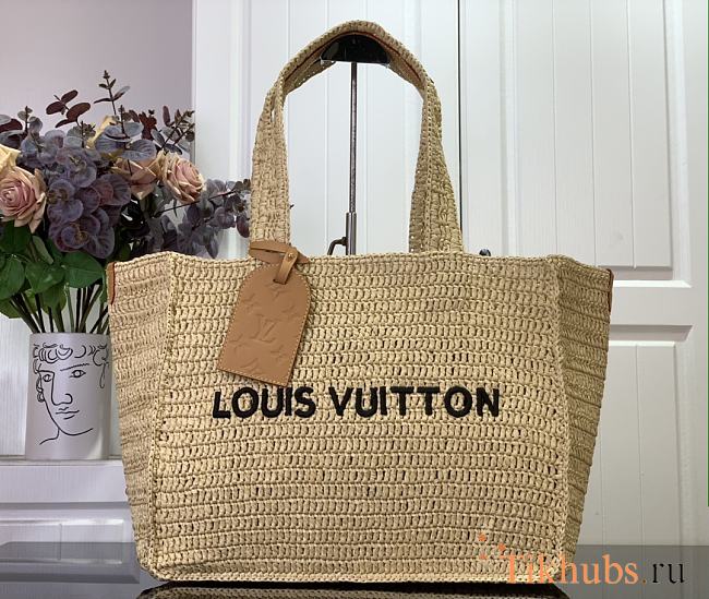 Louis Vuitton LV Summer Shopper Tote MM Natural Beige 44 x 32 x 17 cm - 1