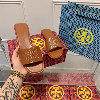 Tory Burch Brown Slides