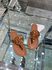 Tory Burch Miller Brown Leather Sandals - 5