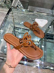 Tory Burch Miller Brown Leather Sandals - 4