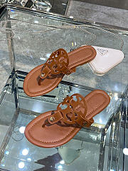 Tory Burch Miller Brown Leather Sandals - 2