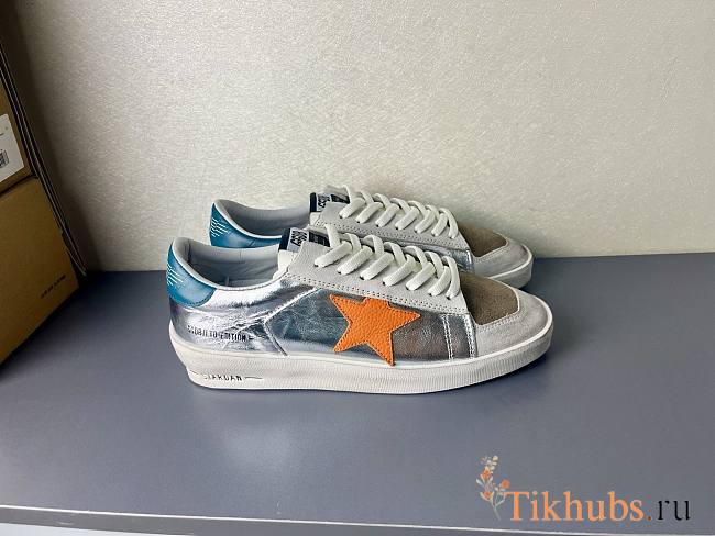 Golden Goose Silver Blue Sneaker - 1