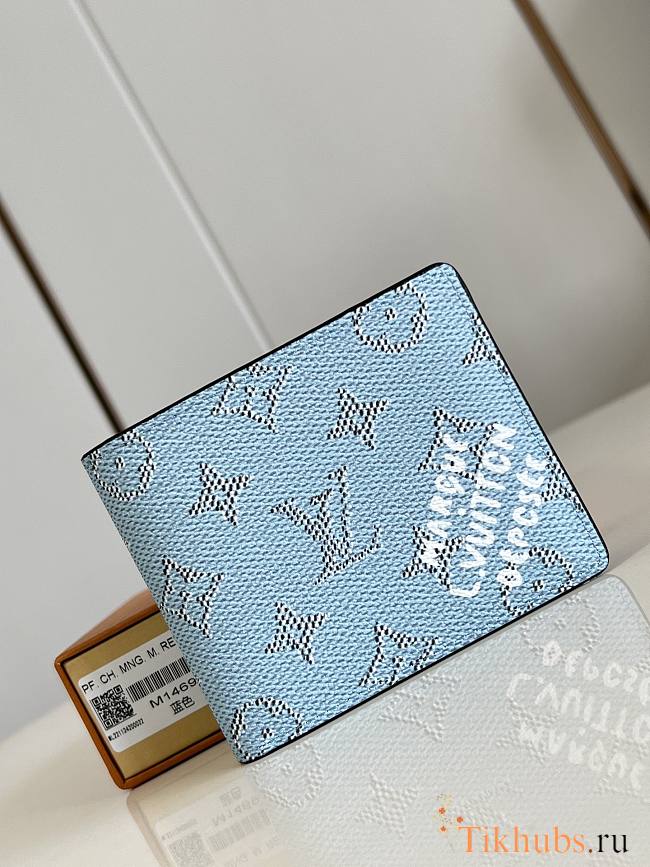 Louis Vuitton LV Wallet Blue Multiple 11.5x9x1.5cm - 1