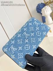 Louis Vuitton LV x TM Zippy Wallet Cherry Denim 19.5x10.5x2.5cm - 3