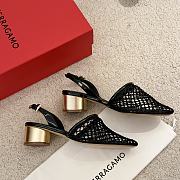Ferragamo Mesh Slingback Black 4cm - 5