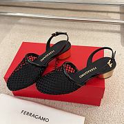 Ferragamo Mesh Slingback Black 4cm - 4