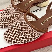 Ferragamo Mesh Slingback Brown 4cm - 4