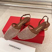 Ferragamo Mesh Slingback Brown 4cm - 3