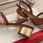Ferragamo Mesh Slingback Brown 4cm - 2