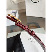 Celine 24mm Triomphe Belt Light Burgundy - 5
