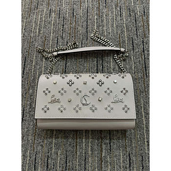 Christian Louboutin Paloma Wallet On Chain White 23x14x5cm