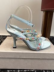 Jimmy Choo Blanche 90 Satin Sandal Daisy Heel - 4