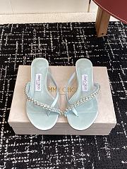 Jimmy Choo Dila 35 Light Verde Leather Mule Sandal - 1