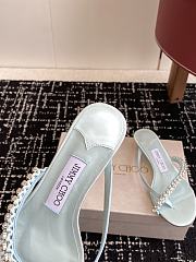 Jimmy Choo Dila 35 Light Verde Leather Mule Sandal - 4