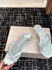 Jimmy Choo Dila 35 Light Verde Leather Mule Sandal - 2