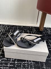 Jimmy Choo Dila 35 Black Leather Mule Sandal - 4