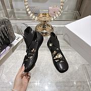Dior Shade Ballet Flat Black Satin Elastic Straps - 3