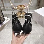 Dior Shade Ballet Flat Black Satin Elastic Straps - 2