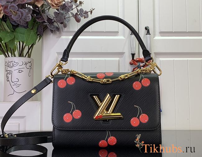 Louis Vuitton LV x TM Twist MM Black Cherry 23x16x8cm - 1