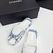 Louis Vuitton LV White Blue Slides - 5
