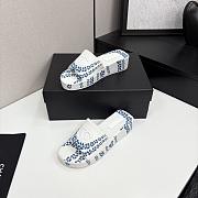 Louis Vuitton LV White Blue Slides - 3